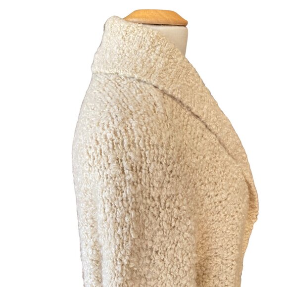 Guess Wool Chunky Cardigan Sz M Capsule Fisherman Coastal Boho Y2K Cottage Cozy - Picture 9 of 15